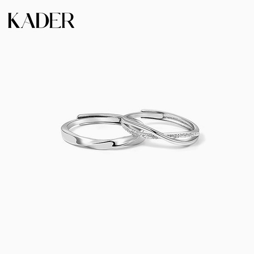 KADER原创925银对戒莫比乌斯环