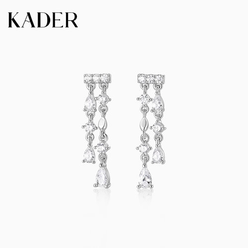 KADER开朵月光露珠耳钉简约时尚小众设计轻奢高级感耳饰生日礼物