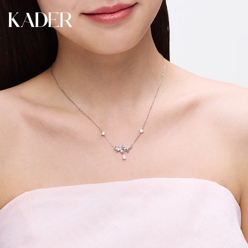 卡蒂罗摘星小猫项链925银锁骨链女轻奢时尚设计生日礼物2025新款