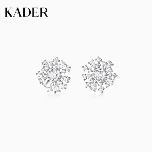 KADER开朵白月光蒲公英耳钉时尚小众设计轻奢高级感耳饰生日礼物