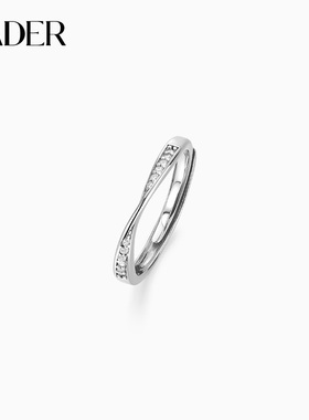 【可刻字】卡蒂罗莫比乌斯环情侣戒指男女足银小众设计生日礼物