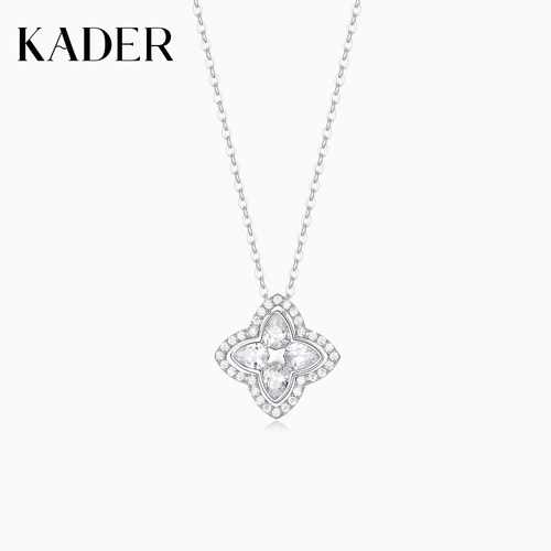 KADER开朵星光四叶草项链女925银简约时尚小众设计锁骨链生日礼物