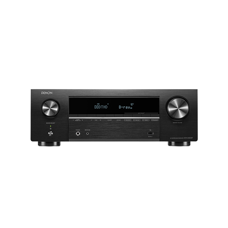 新品上市】Denon天龙功放机AVR-X580家用功放大功率蓝牙5.2声道8K