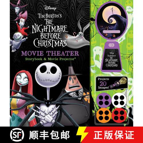 【3-4周达】精装 Disney: Tim Burton's The Nightmare Before Christmas Movie Theater Storybook & Movie P... [9780794449407]