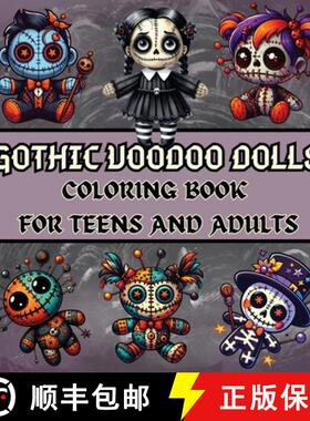 【3-4周达】Gothic Voodoo Dolls: Bold and Easy Coloring Book for Teens and Adults [9798295640285]