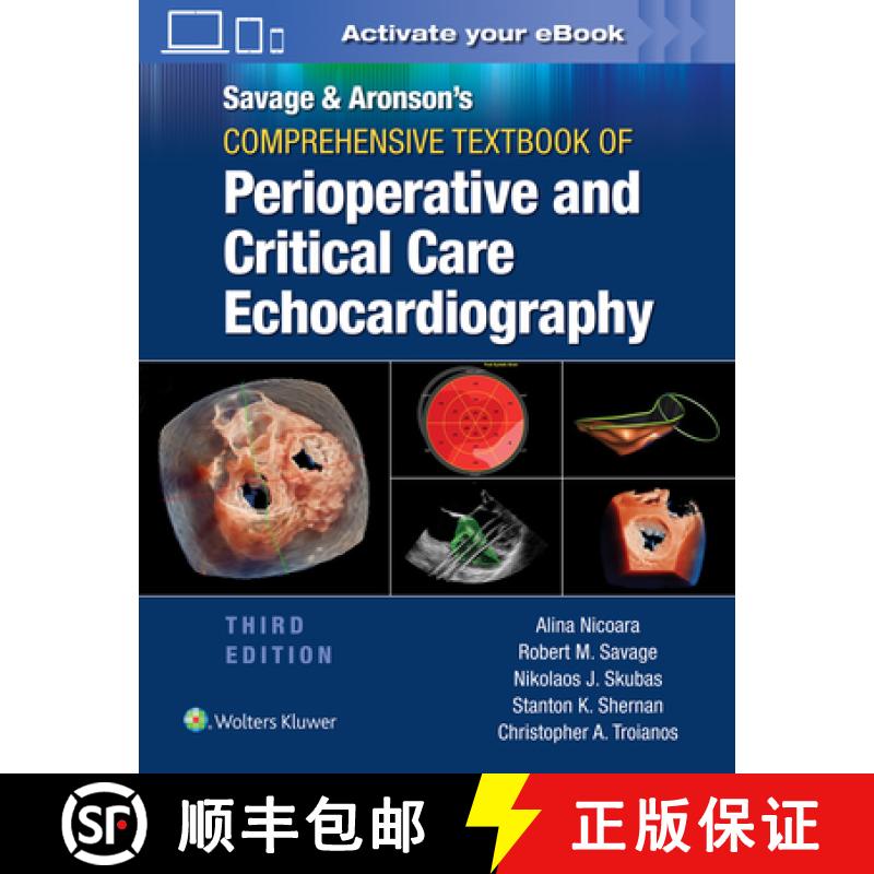 【2-3周达】Savage & Aronson's Comprehensive Textbook of Perioperative and Critical Care Echocardiogra... [9781975102920]