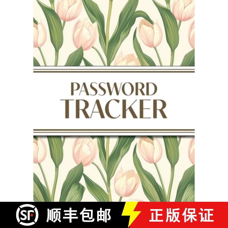 【3-4周达】XL Large Print Password Tracker (Pink Tulips): 8x10 450+ Alphabetical Password Logbook for... [9781834120621]