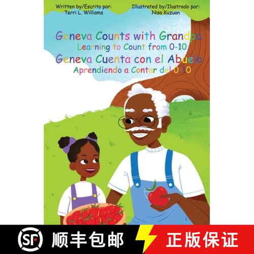 【3-4周达】精装 Geneva Counts with Grandpa/Geneva  Cuenta con el Abuela [9781734154436]