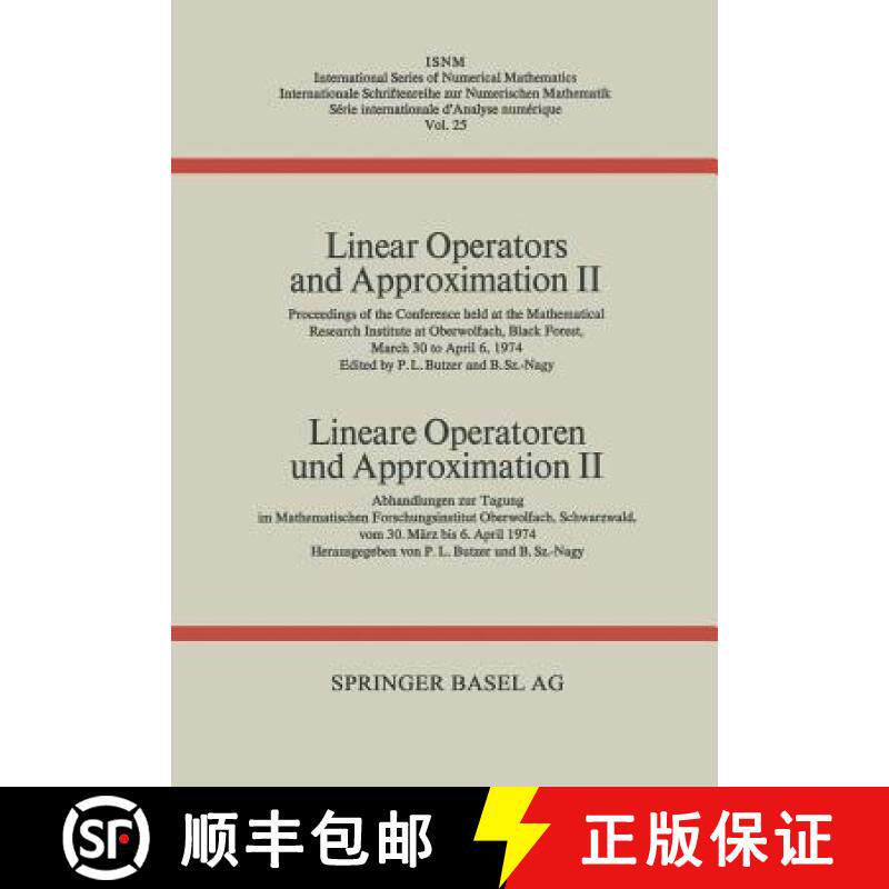 【3-4周达】Linear Operators and Approximation II / Lineare Operatoren Und Approximation II: Proceedin... [9783034859929]