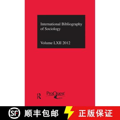 【3-4周达】精装 IBSS: Sociology: 2012 Vol.62 : International Bibliography of the Social Sciences [9780415727150]
