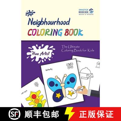 【3-4周达】Hue Artist - Neighbourhood Colouring Book [9789389288322]