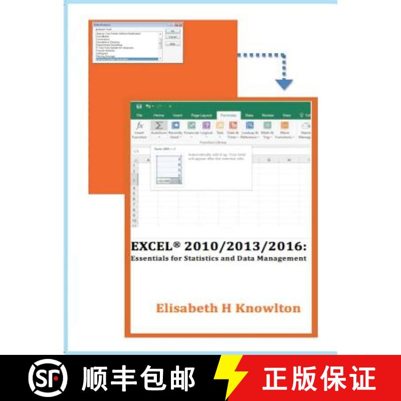 预订 Excel 2010/2013/2016: Essentials for Statistics and Data Management [9781946878083]