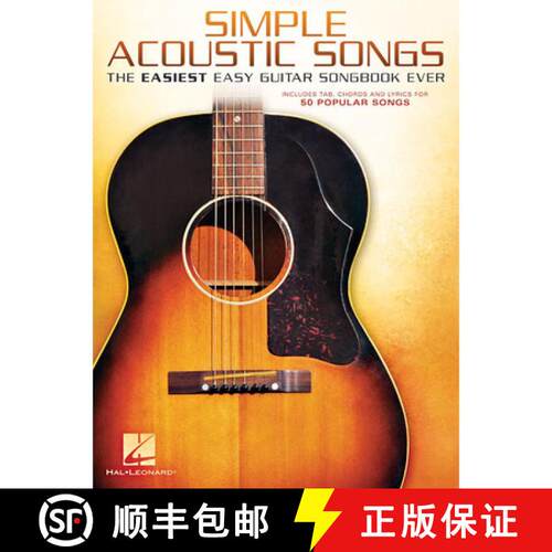 【3-4周达】Simple Acoustic Songs: The Easiest Easy Guitar Songbook Ever [9781540043016]