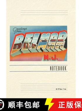 预订 Vintage Lined Notebook Greetings from Belmar, New Jersey [9798385434381]