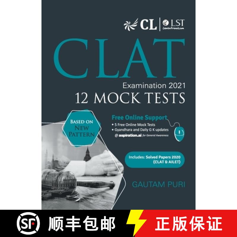 【3-4周达】CLAT 2021 : 12 Mock Tests [9789390187799]