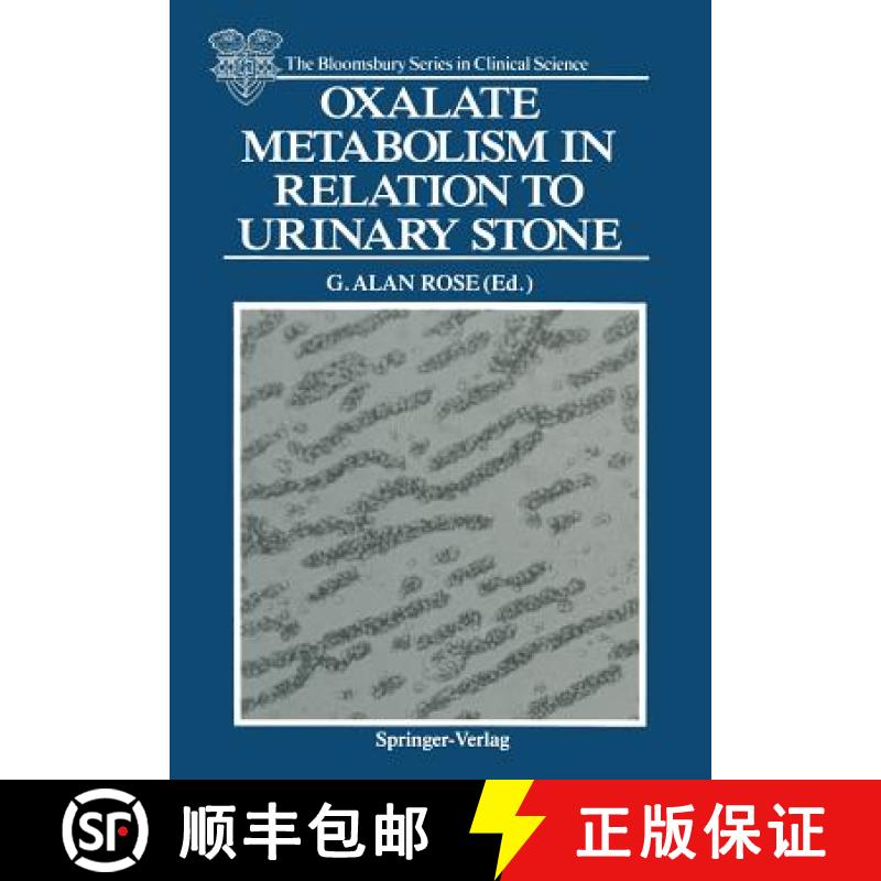 【3-4周达】Oxalate Metabolism in Relation to Urinary Stone [9781447116288]