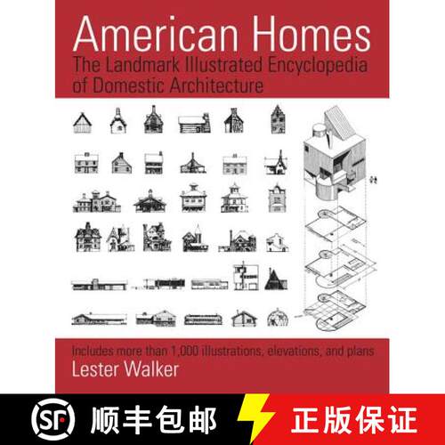 【3-4周达】American Homes: The Landmark Illustrated Encyclopedia of Domestic Architecture [9781579129927]