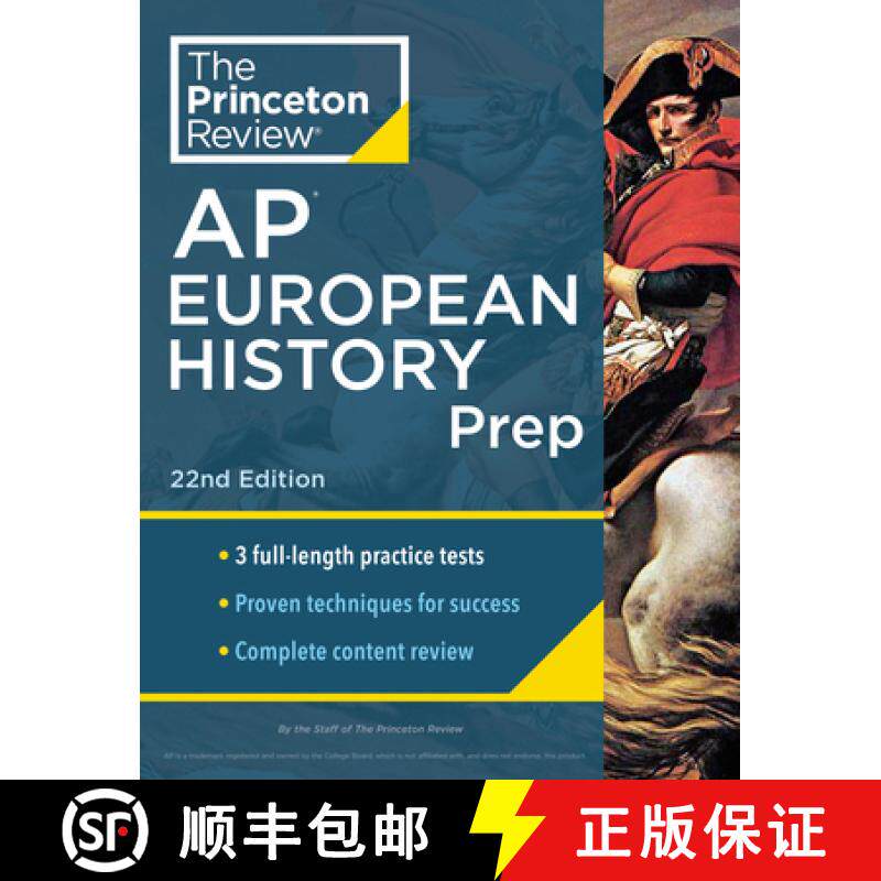 【3-4周达】Princeton Review AP European History Prep, 22nd Edition: 3 Practice Tests + Complete Conte... [9780593517178]