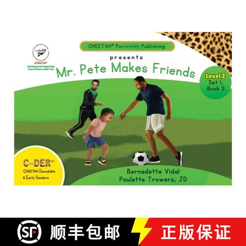 【3-4周达】C-DER (Cheetah Decodable & Early Readers) Set 1, Book 3, Mr. Pete Makes Friends [9798330329465]