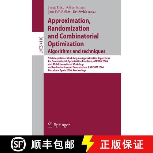 【3-4周达】Approximation, Randomization, and Combinatorial Optimization. Algorithms and Techniques: 9... [9783540380443]