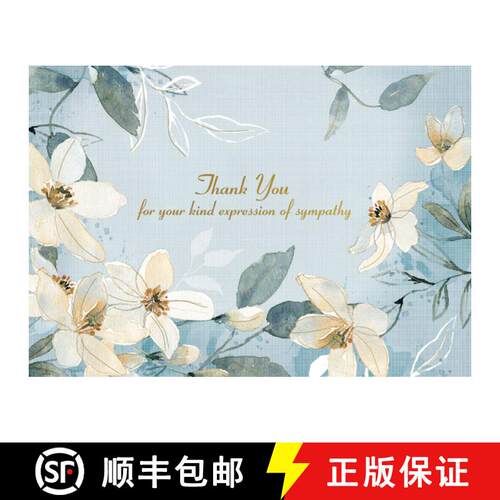 【3-4周达】Sympathy Thank You Notes (White Jasmine) (14 Cards, 15 Self-Sealing Envelopes) [9781441348029]