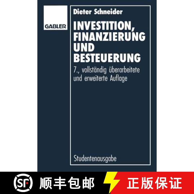 【3-4周达】Investition, Finanzierung Und Besteuerung [9783322911247]