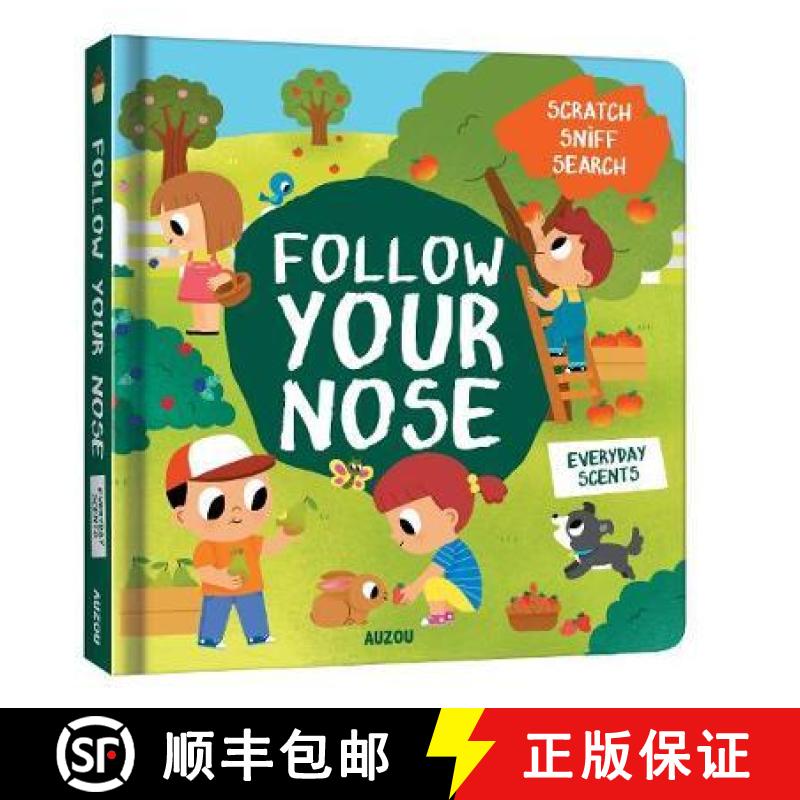 【2-3周达】Follow Your Nose, Everyday Scents (A Scratch-and-Sniff Book) [9782733876114]