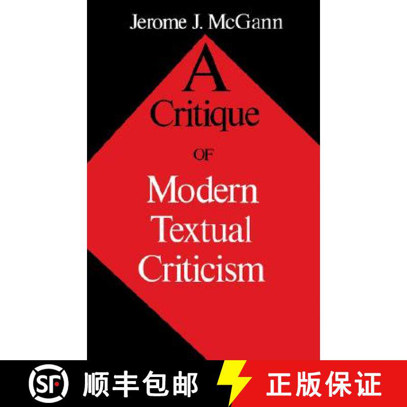 预订 A Critique of Modern Textual Criticism, Foreword by David C Greetham [9780813914183]