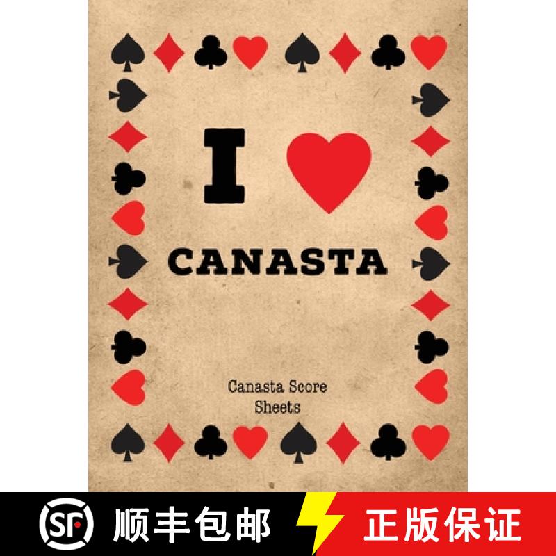 【3-4周达】Canasta Score Sheets: Scorebook for Canasta Card Game, Games Scores Pages, 6 Players, Reco... [9781649442192]