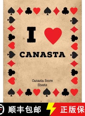 【3-4周达】Canasta Score Sheets: Scorebook for Canasta Card Game, Games Scores Pages, 6 Players, Reco... [9781649442192]