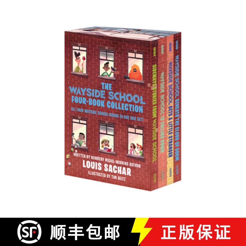 【3-4周达】Wayside School 4-Book Box Set: Sideways Stories from Wayside School, Wayside School Is Fal... [9780063092099]