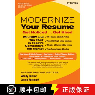 【3-4周达】Modernize Your Resume: Get Noticed ... Get Hired [9780996680370]