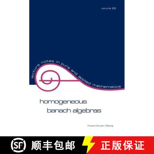 【3-4周达】Homogeneous Banach Algebras [9780824765880]