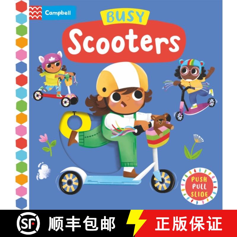【3-4周达】Busy Scooters : A Push, Pull, Slide Book [9781035008209]