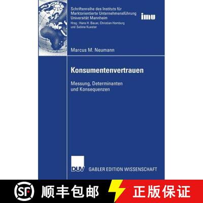 【3-4周达】Konsumentenvertrauen : Messung, Determinanten, Konsequenzen [9783835007840]