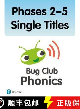 【3-4周达】Bug Club Phonics Phases 2-5 Single Titles (79 books) [9781292343006]