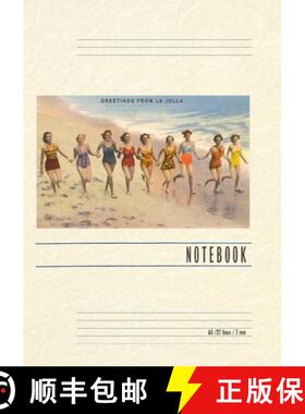 【3-4周达】Vintage Lined Notebook Greetings from La Jolla, California [9798385446872]