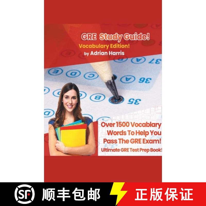 【3-4周达】GRE Study Guide ! Vocabulary Edition!  Contains Over  1500  Vocabulary Words To Help  You ... [9781617044472]