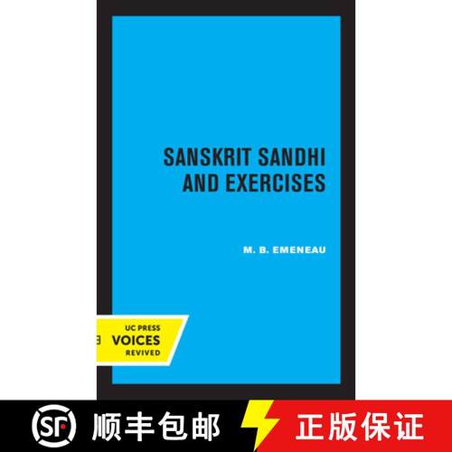 预订 Sanskrit Sandhi and Exercises, Revised Edition [9780520332805]