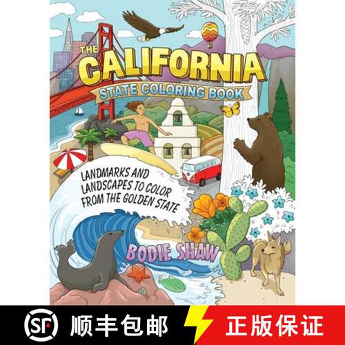 【3-4周达】The California State Coloring Book: Landmarks and Landscapes to Color from the Golden State [9781646048724]