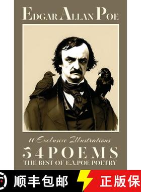 预订 Edgar Allan Poe Fifty-four Poems : The Best of E.A.Poe Poetry: The Raven; Lenore; The Sleeper; A... [9781802210248]