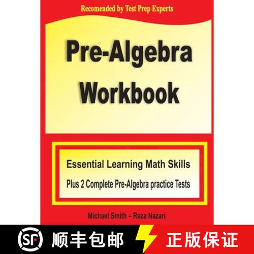 【3-4周达】Pre-Algebra Workbook: Essential Learning Math Skills Plus Two Pre-Algebra Practice Tests [9781636200002]