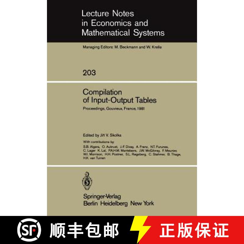 【3-4周达】Compilation of Input-Output Tables: Proceedings of a Session of the 17th General Conferenc... [9783540115533]