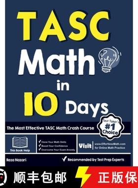 【3-4周达】TASC Math in 10 Days: The Most Effective TASC Math Crash Course [9781646122806]