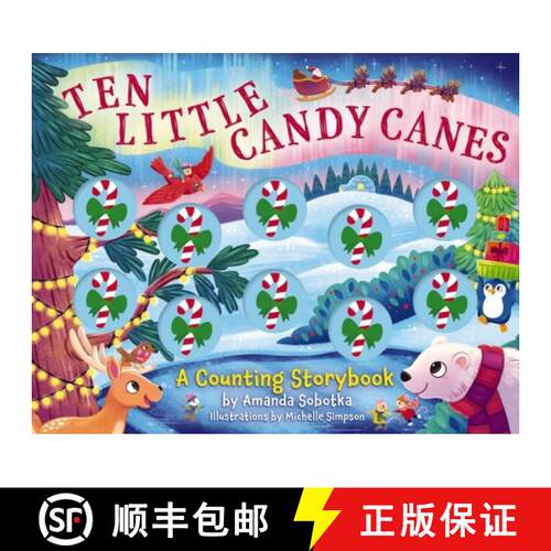 【3-4周达】Ten Little Candy Canes: A Counting Storybook [9781400350599]