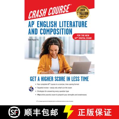 【3-4周达】AP English Literature & Composition Crash Course, Book + Online: Get a Higher Score in Les... [9780738612904]