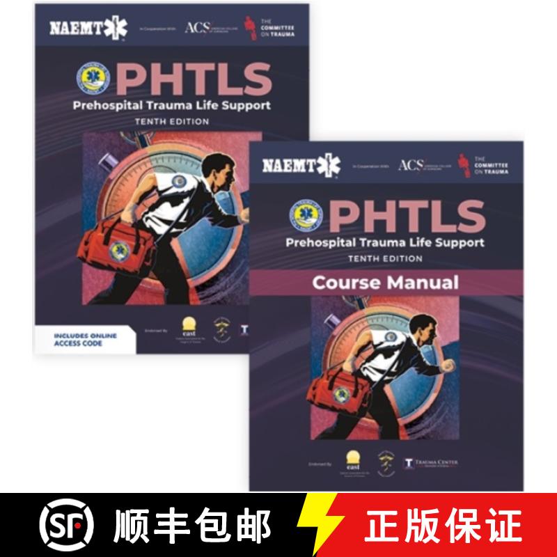 【2-3周达】Phtls: Prehospital Trauma Life Support (Print) with Course Manual (Print) [9781284272314]
