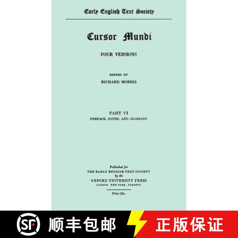 【3-4周达】Cursor Mundi vol VI Preface etc 1892: Vol. VI Preface etc [9780197220993]