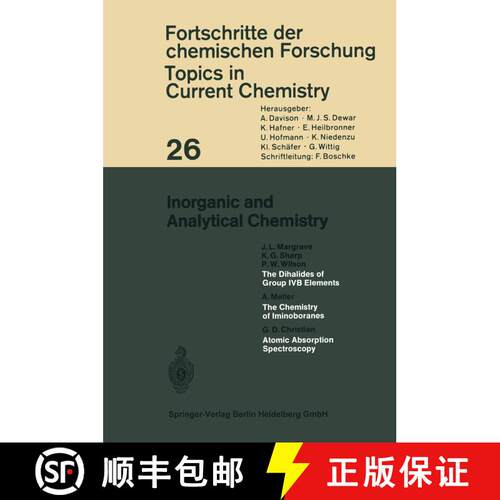 【3-4周达】Inorganic and Analytical Chemistry [9783540055891]