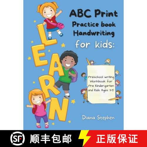 【3-4周达】ABC Print Handwriting Practice Book for kids: Preschool writing Workbook for Pre K, Kinder... [9781914055249]